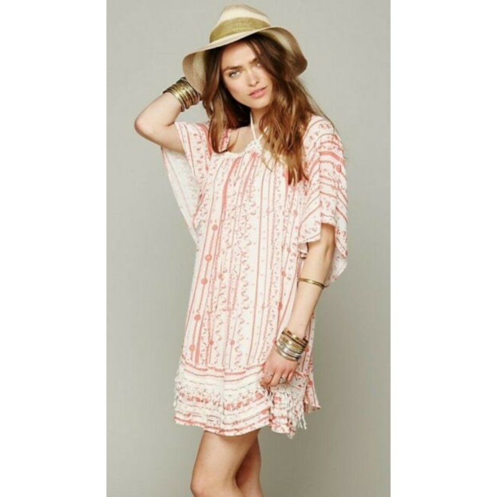 FREE PEOPLE Paisley Punch Dress Tied Halter